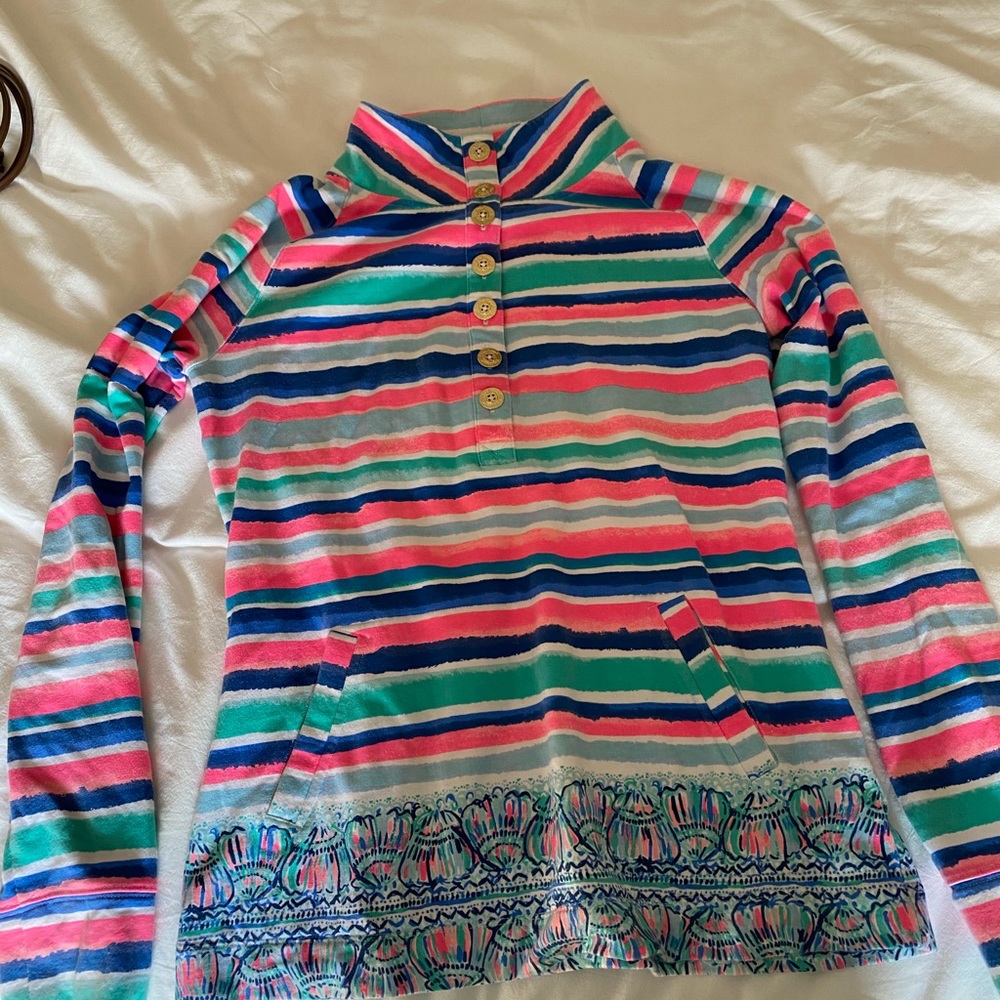 Lilly Pulitzer Captain Popover Sandy Shell Stripe